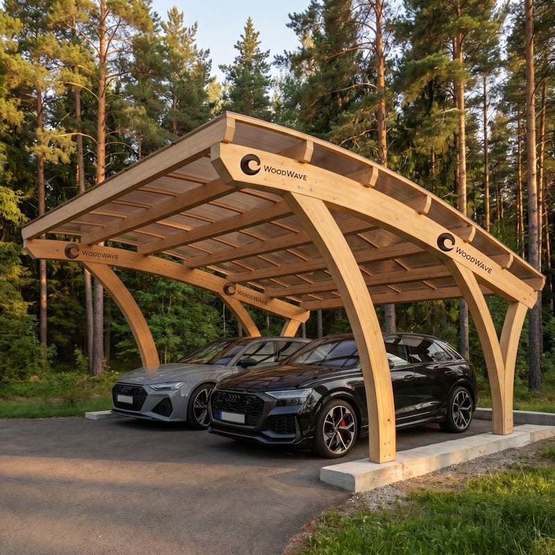 Автопарковка деревянная от производителя ВудВэйв
